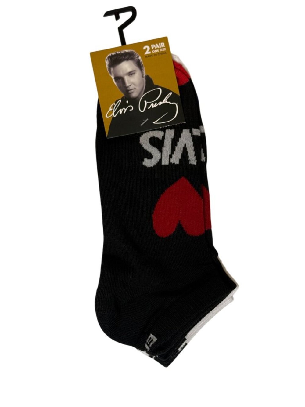 Rock Music 2 Pair Ankle Socks Men's 7-12 Black Red NWT